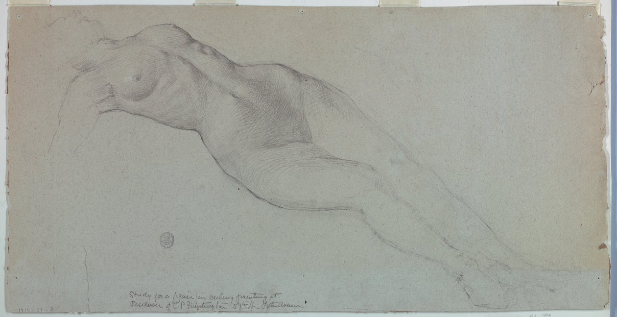 Studie für "Diana und ihre Begleiterinnen unter den Sternbildern" von Francis Augustus Lathrop