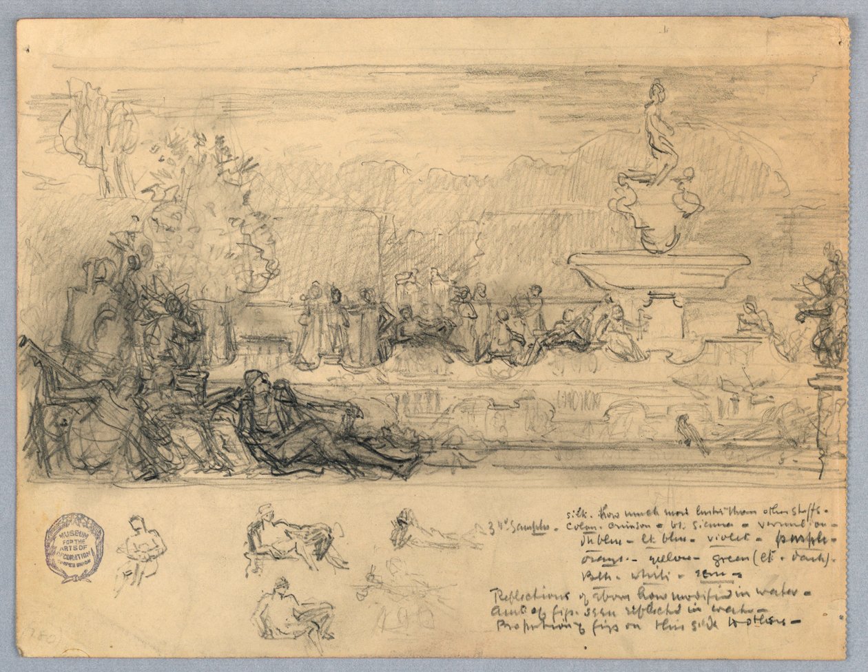 Studie für ein Wandbild oder Panel von Francis Augustus Lathrop