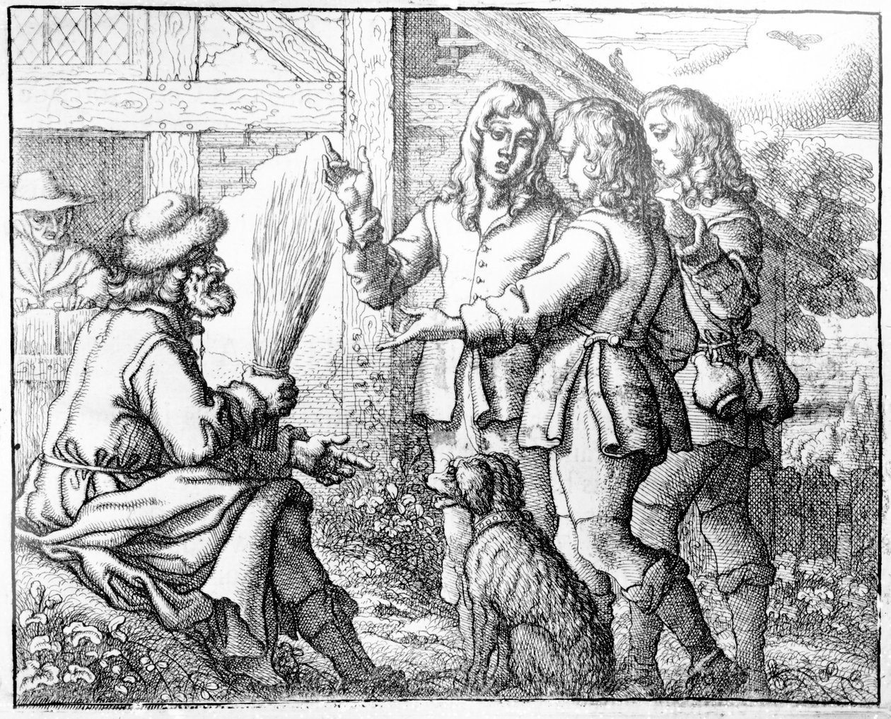 Der alte Mann und seine Söhne, Illustration aus 