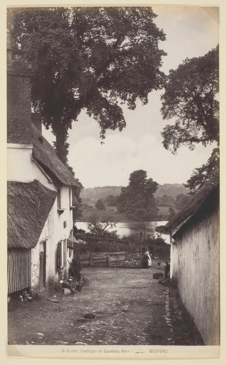 31 Exeter, Cottages bei Countess Weir von Francis Bedford