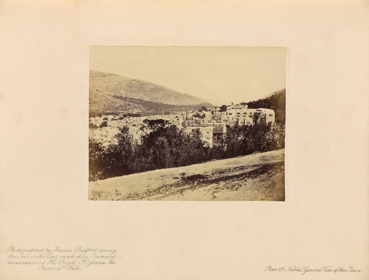 Nablus - Gesamtansicht der Stadt von Francis Bedford