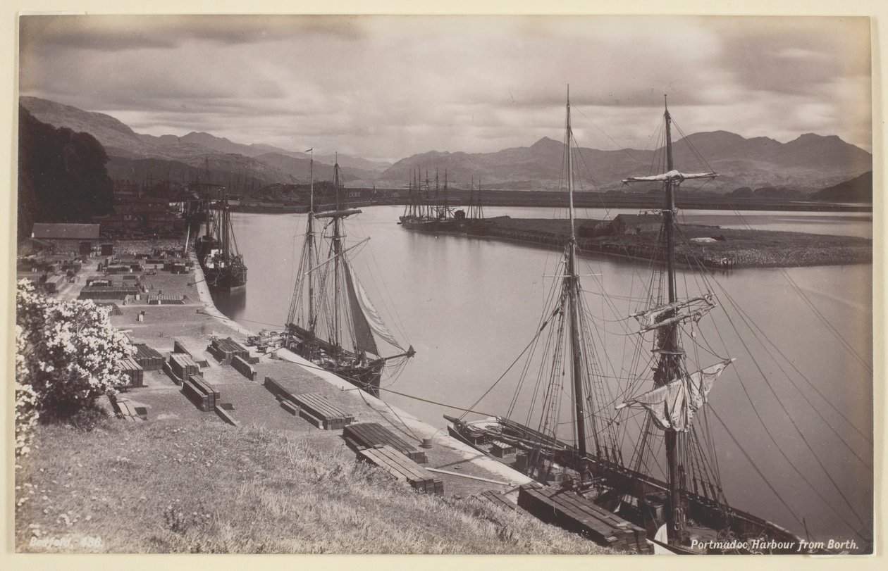 Hafen von Portmadoc von Borth, 1860-94 von Francis Bedford