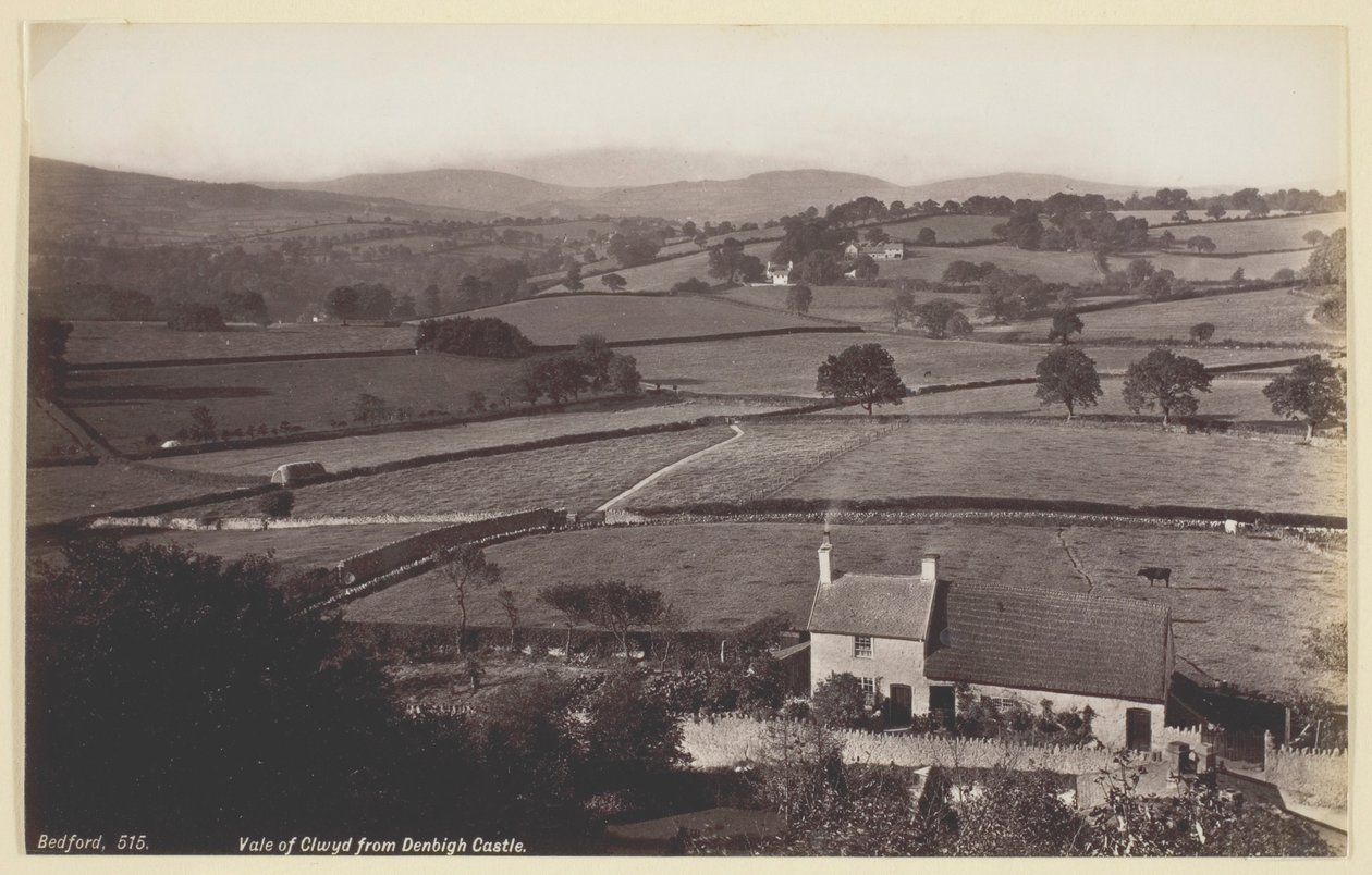 Tal von Clwyd von der Burg Denbigh von Francis Bedford