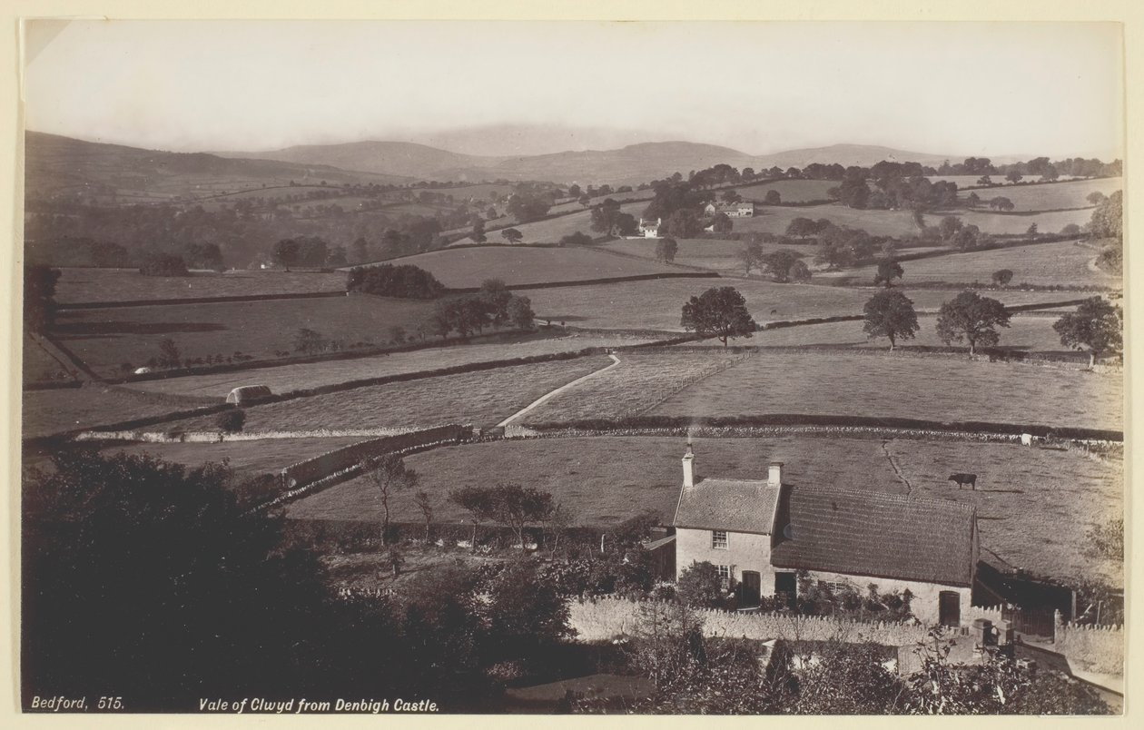 Tal von Clwyd von der Burg Denbigh von Francis Bedford