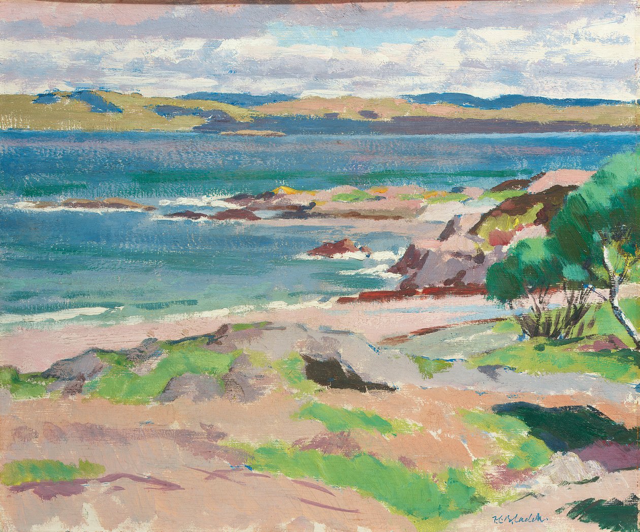 Ross of Mull von Traigh Mhor, Iona von Francis Campbell Boileau Cadell