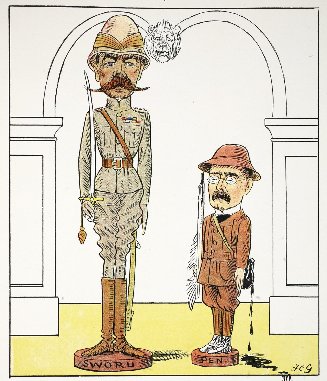 K, k, Illustration aus dem Struwwelpeter-Alphabet, Vers von Harold Begbie (1871–1929) von Francis Carruthers Gould