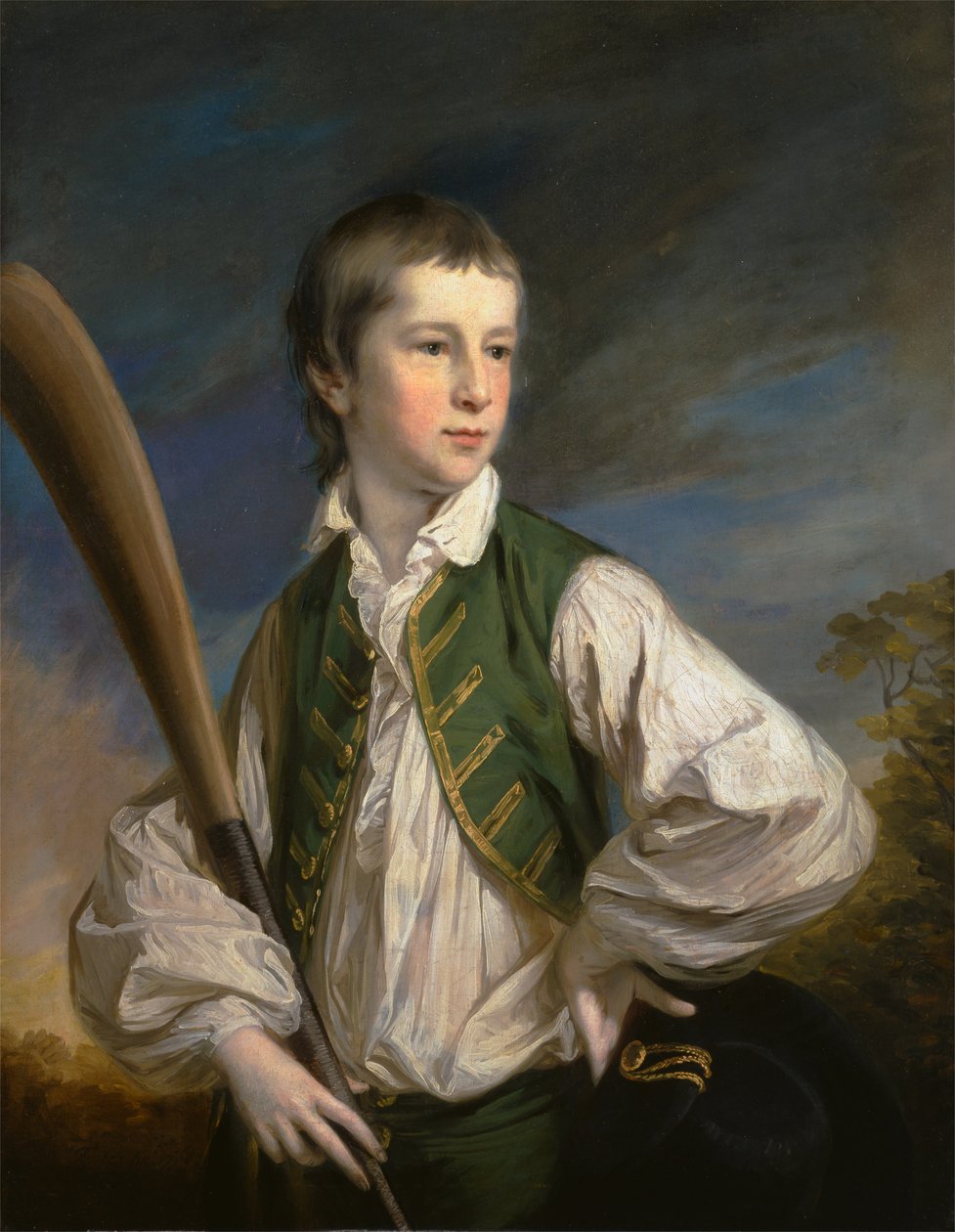 Charles Collyer als Junge mit einem Cricket-Schläger von Francis Cotes