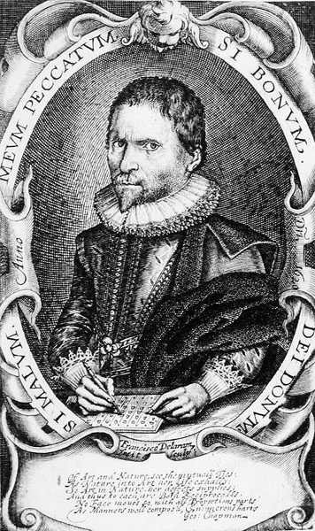 Porträt von George Chapman (ca. 1559-1634) 1620 (Stich) von Francis Delaram