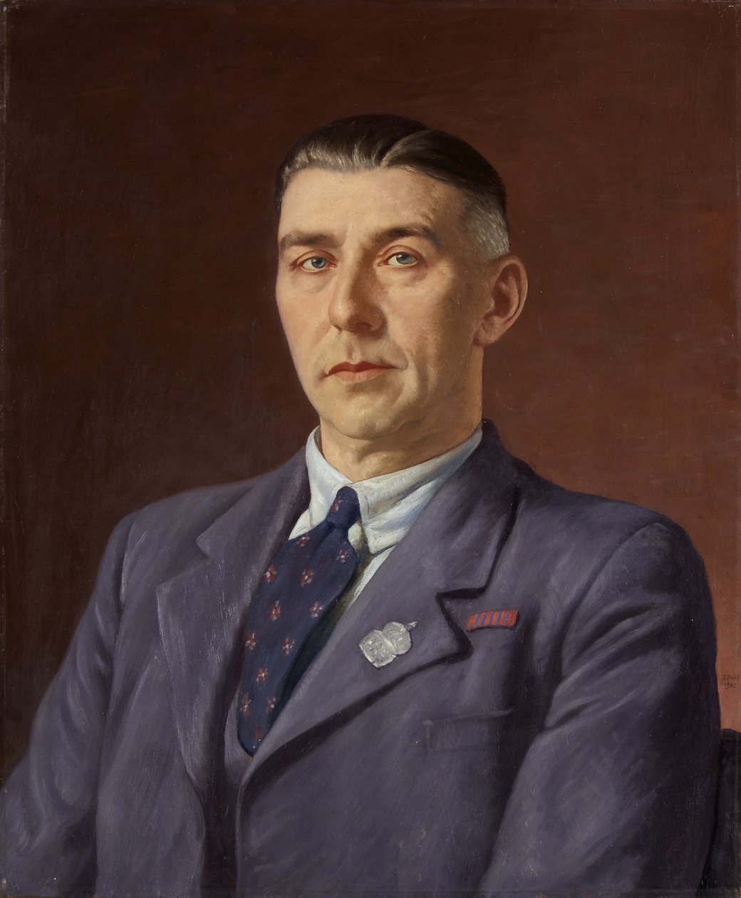 Porträt von Percival Henry Martin, Postamt, Bristol, ca. 1941-45 von Francis Dodd