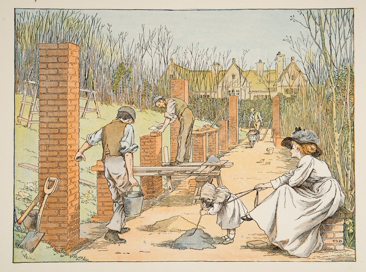 Der Baumeister, aus Vierundzwanzig Arbeiter, veröffentlicht 1900 von Francis Donkin Bedford