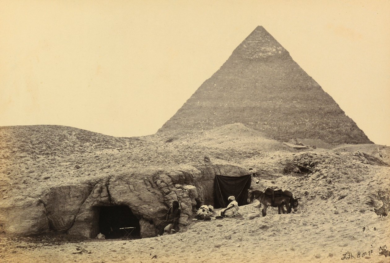 Ägypten und Palästina: Pyramiden von Kefren und Gräber in der Festung von Gizeh, Oberägypten von Francis Frith