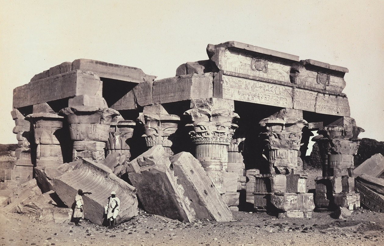"Ägypten und Palästina": Ruinen des Tempels von Sobek und Haroeris von Kom Ombo, Oberägypten von Francis Frith