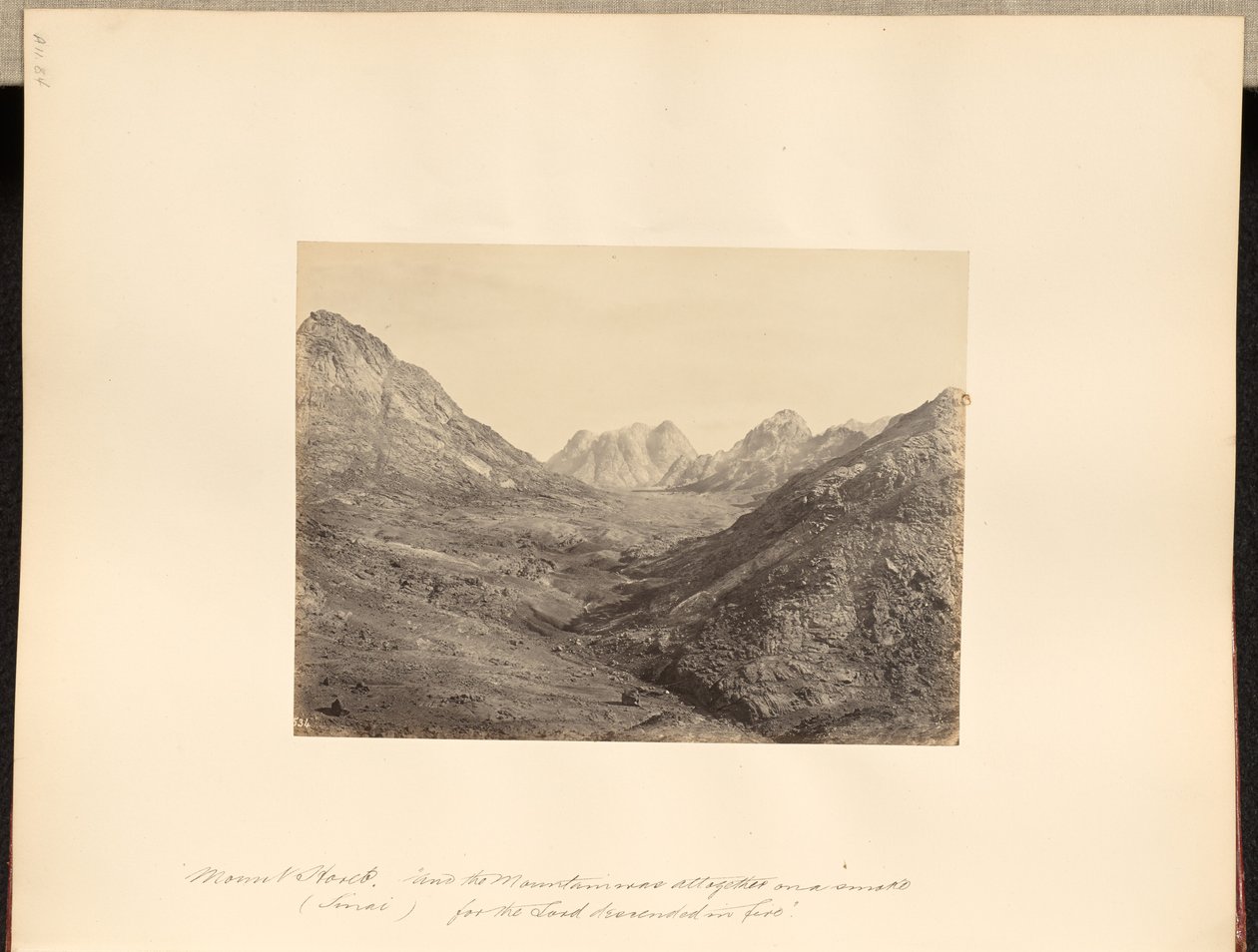 Berg Horeb (Sinai), "und der Berg rauchte ganz, denn der Herr war im Feuer herabgekommen". von Francis Frith