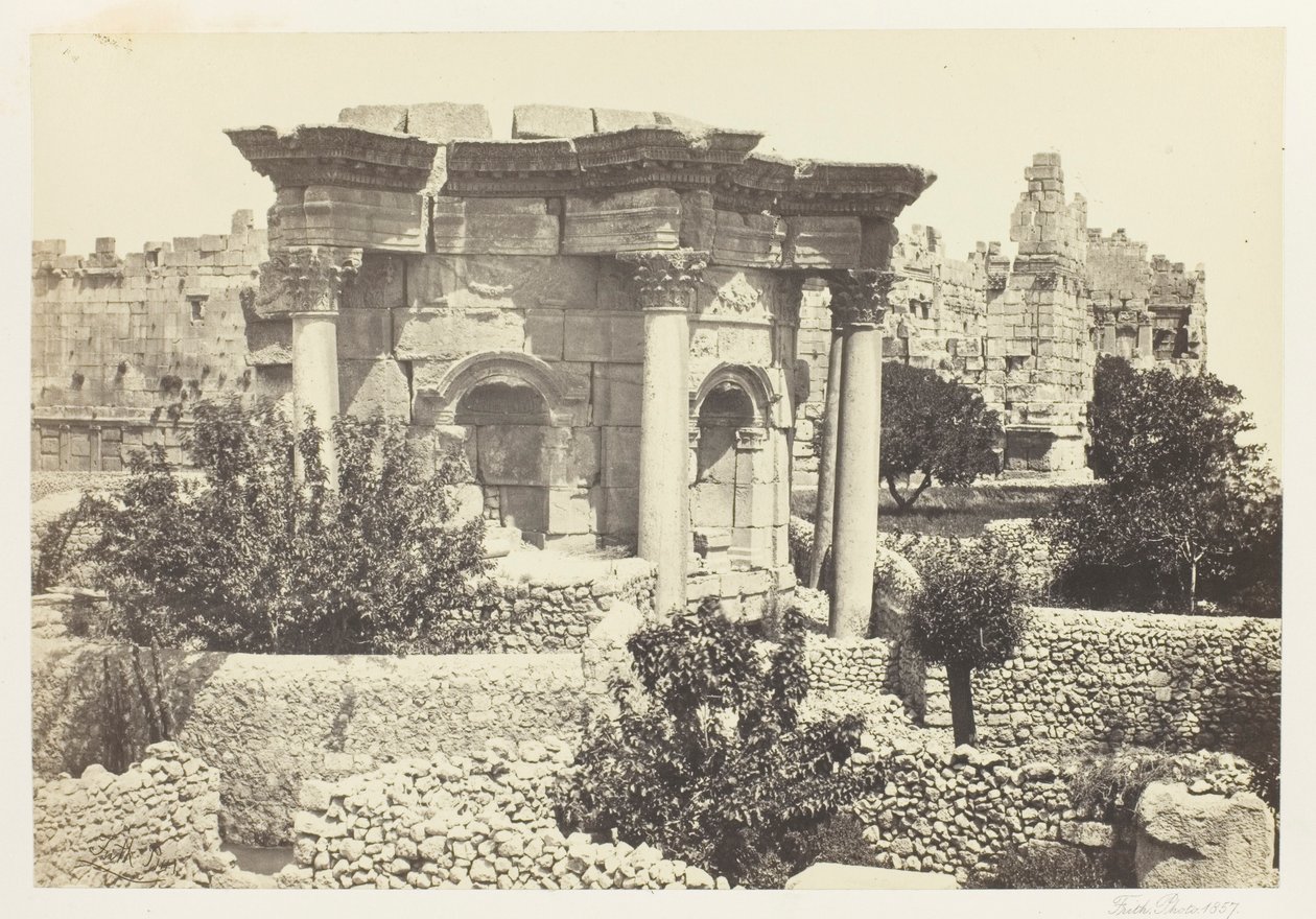 Der runde Tempel, Baalbek von Francis Frith