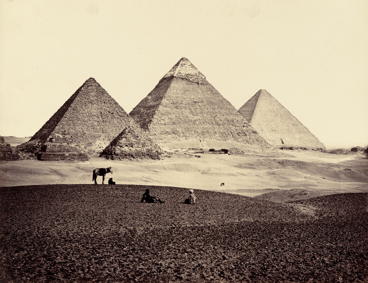 Die Pyramiden von El-Geezeh, von Südwesten von Francis Frith