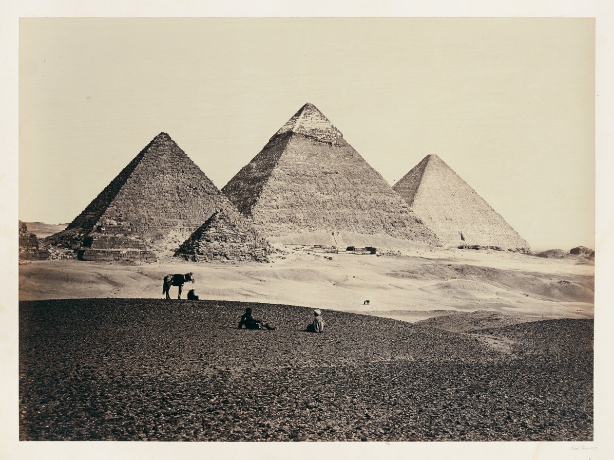 Die Pyramiden von Gizeh von Südwesten von Francis Frith