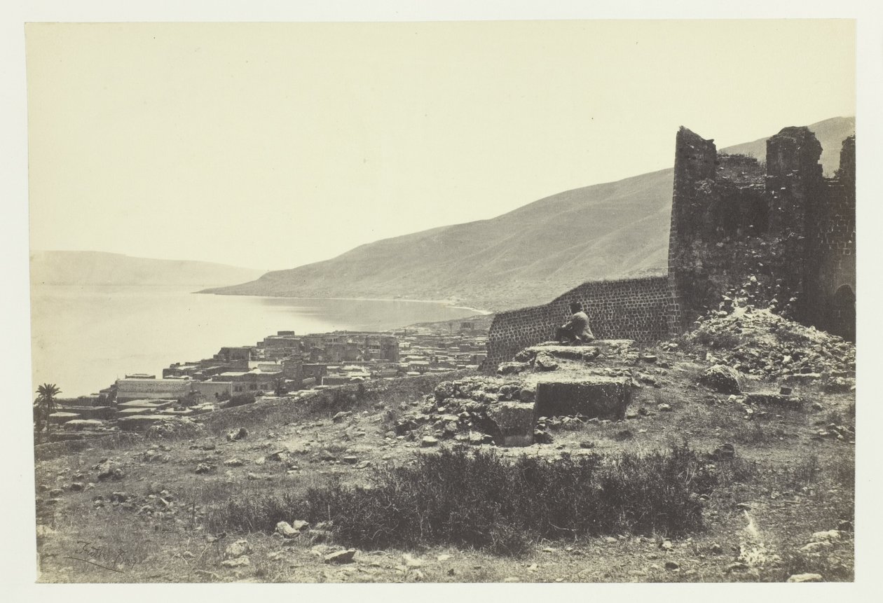 Die Stadt und der See von Tiberias, vom Norden von Francis Frith