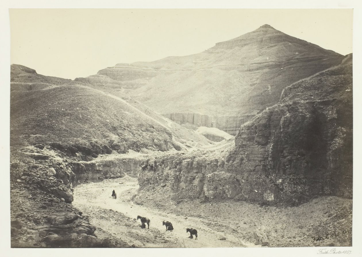 Tal des Königsgrabs, Theben, 1857 von Francis Frith