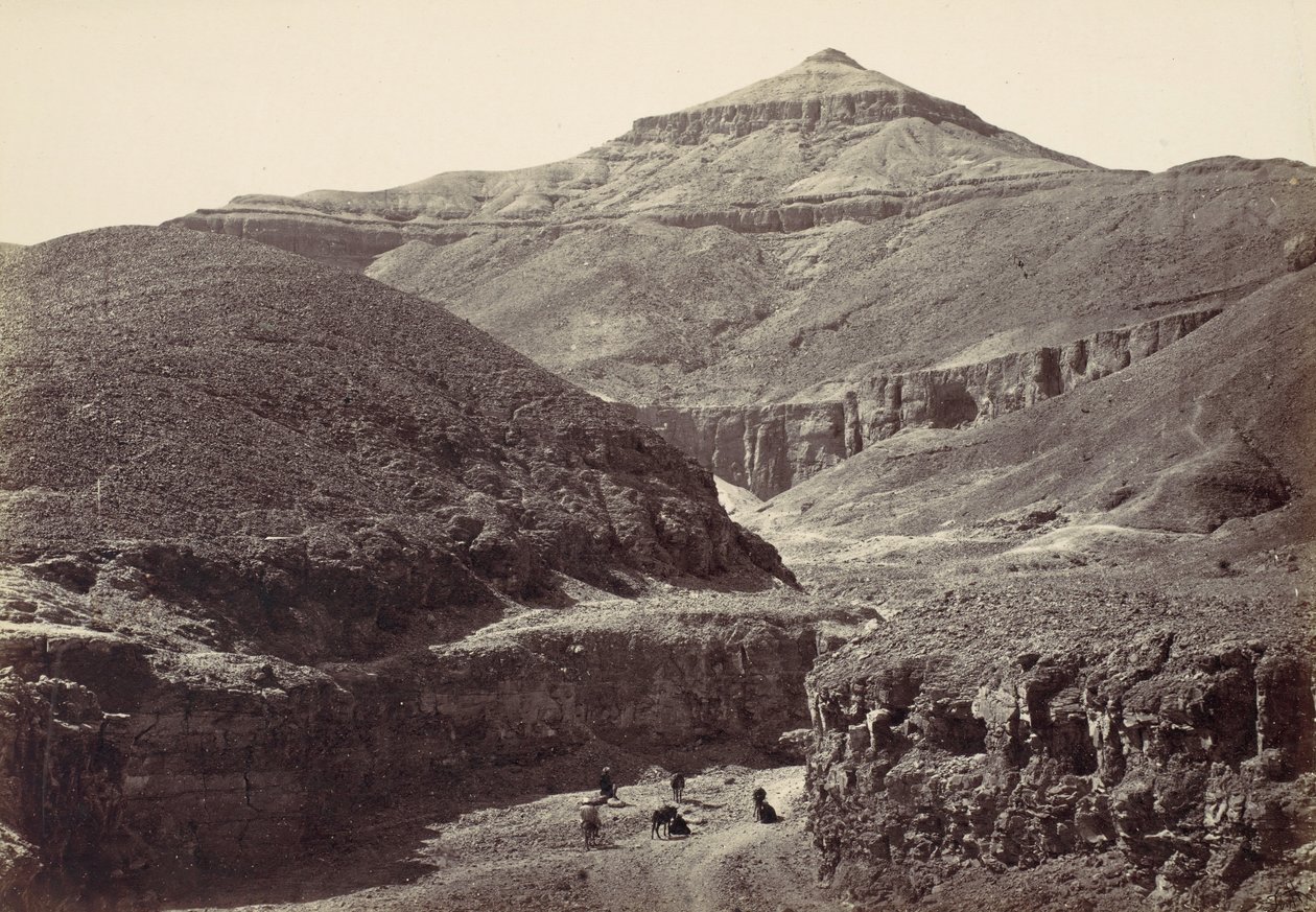 Tal der Königsgräber, Theben, 1857 von Francis Frith