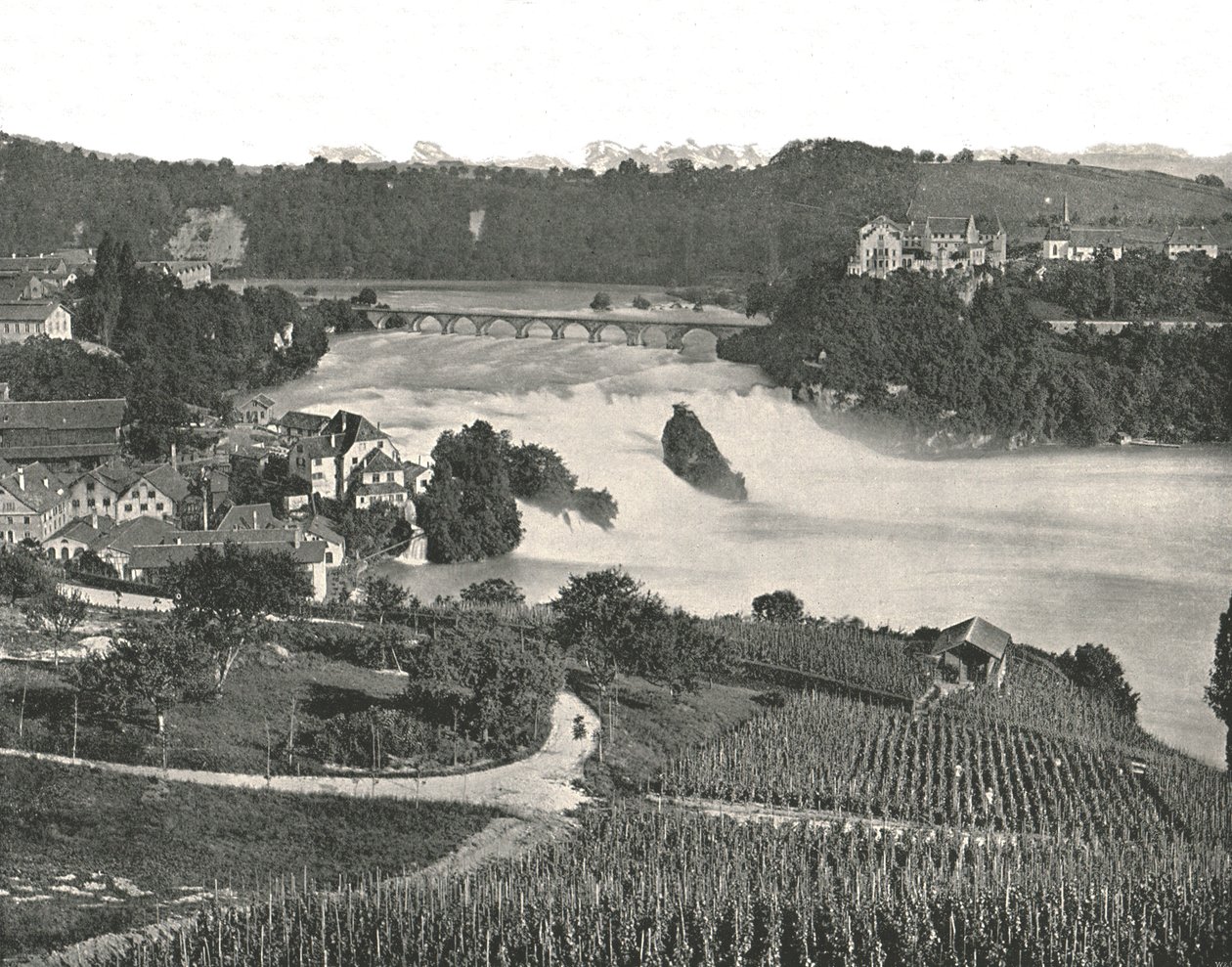 Die Rheinfälle, Schaffhausen, Schweiz, 1895 von Frith and Co