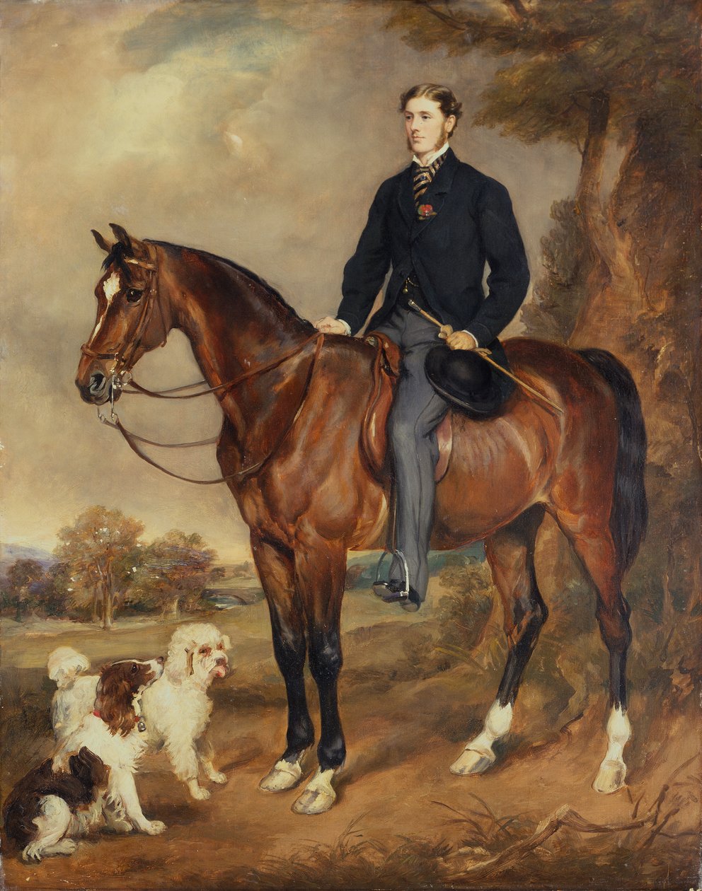 Ein Reiterporträt von Seymour Sydney Hyde, 6. Earl of Harrington von Francis Grant