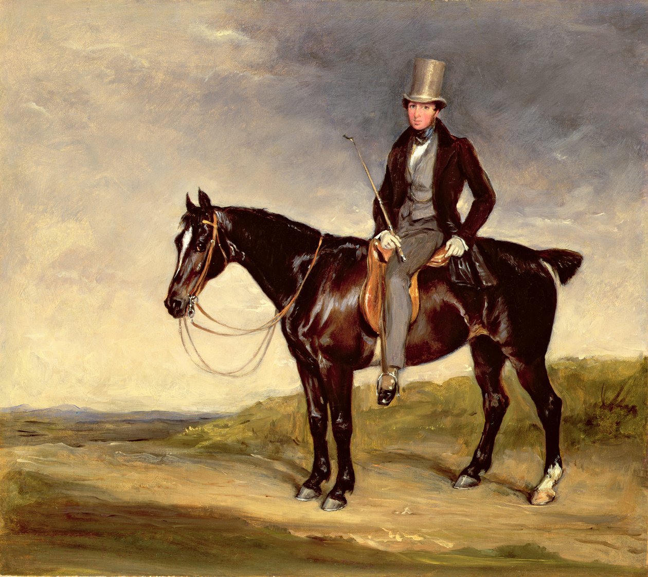John Hay-Mackenzie auf seinem Dunkelbraunen Cob von Francis Grant