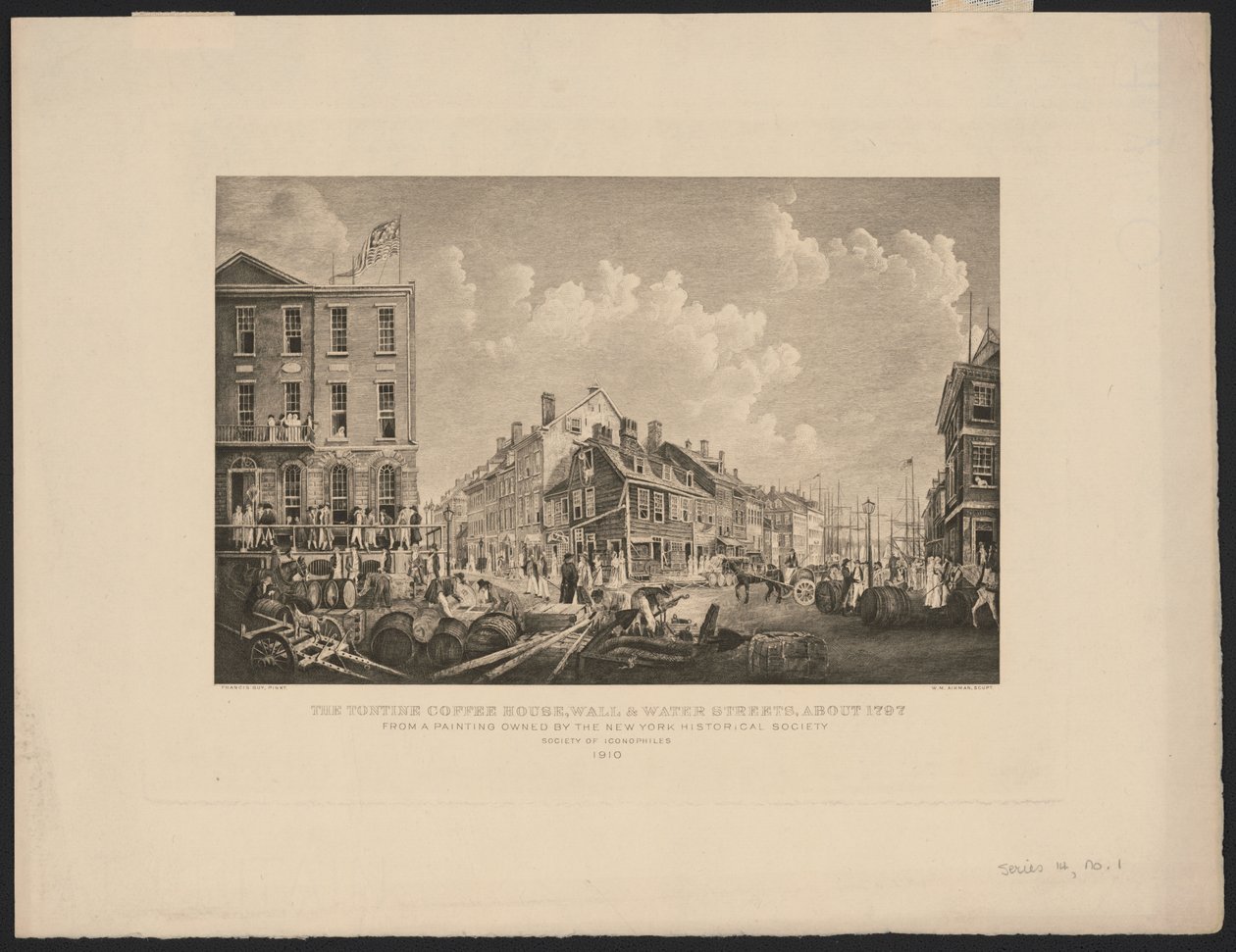 Tontine Coffee House an der Wall Street, New York von Francis Guy