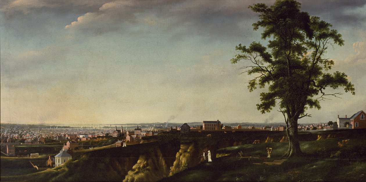 Blick auf Baltimore von Chapel Hill, ca. 1803 von Francis Guy