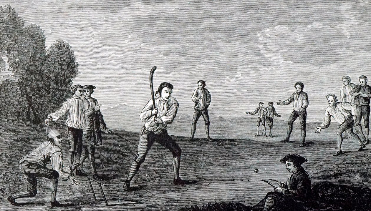 Cricket, nach dem Gemälde von Francis Hayman (1708-1776). von Francis Hayman