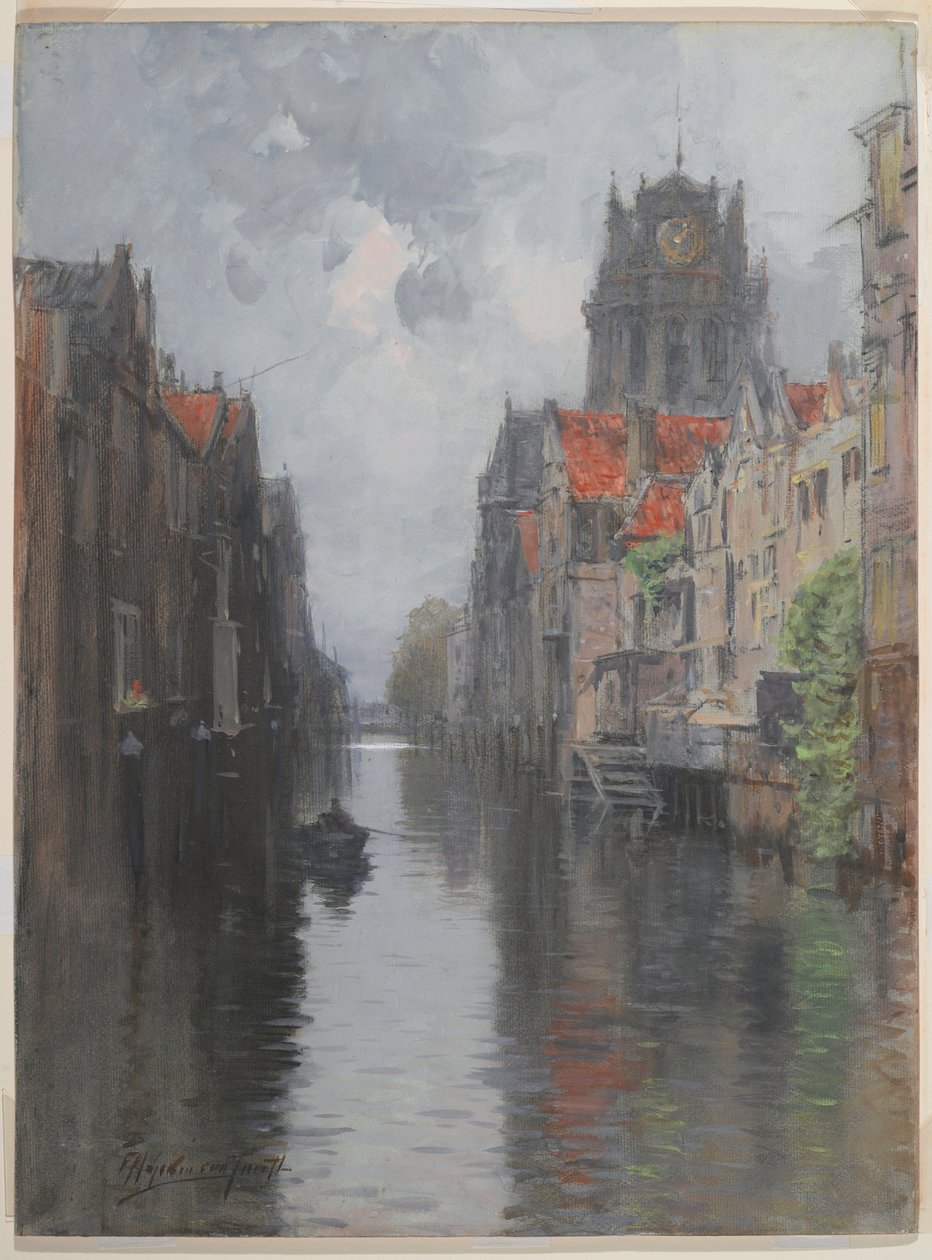 Hinter der Groote Kerk, Dordrecht, ca. 1880er von Francis Hopkinson Smith