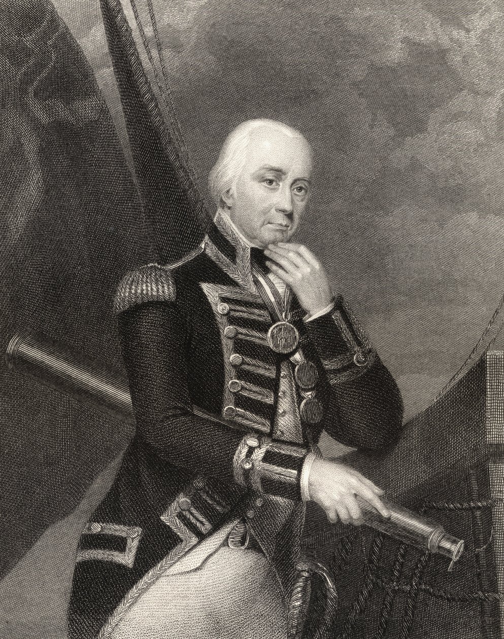 Admiral Lord Cuthbert Collingwood, graviert von W. Finden, aus 