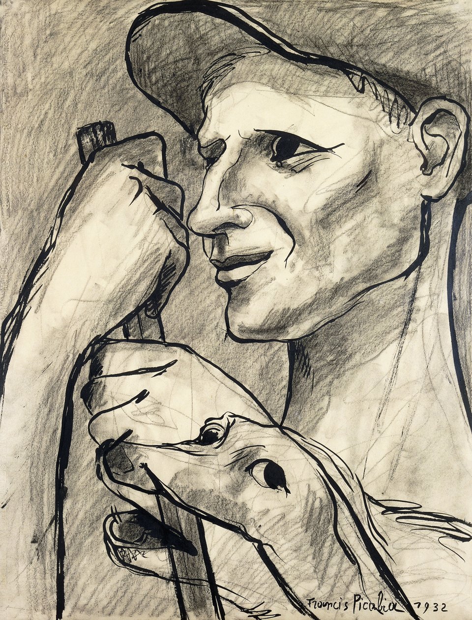 Mann und sein Hund von Francis Picabia