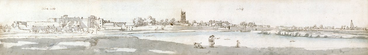 Cardiff im Jahr 1678 von Francis Place