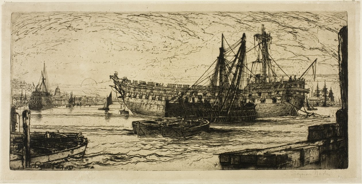 Das Auseinanderbrechen der Agamemnon, Nr. I von Francis Seymour Haden