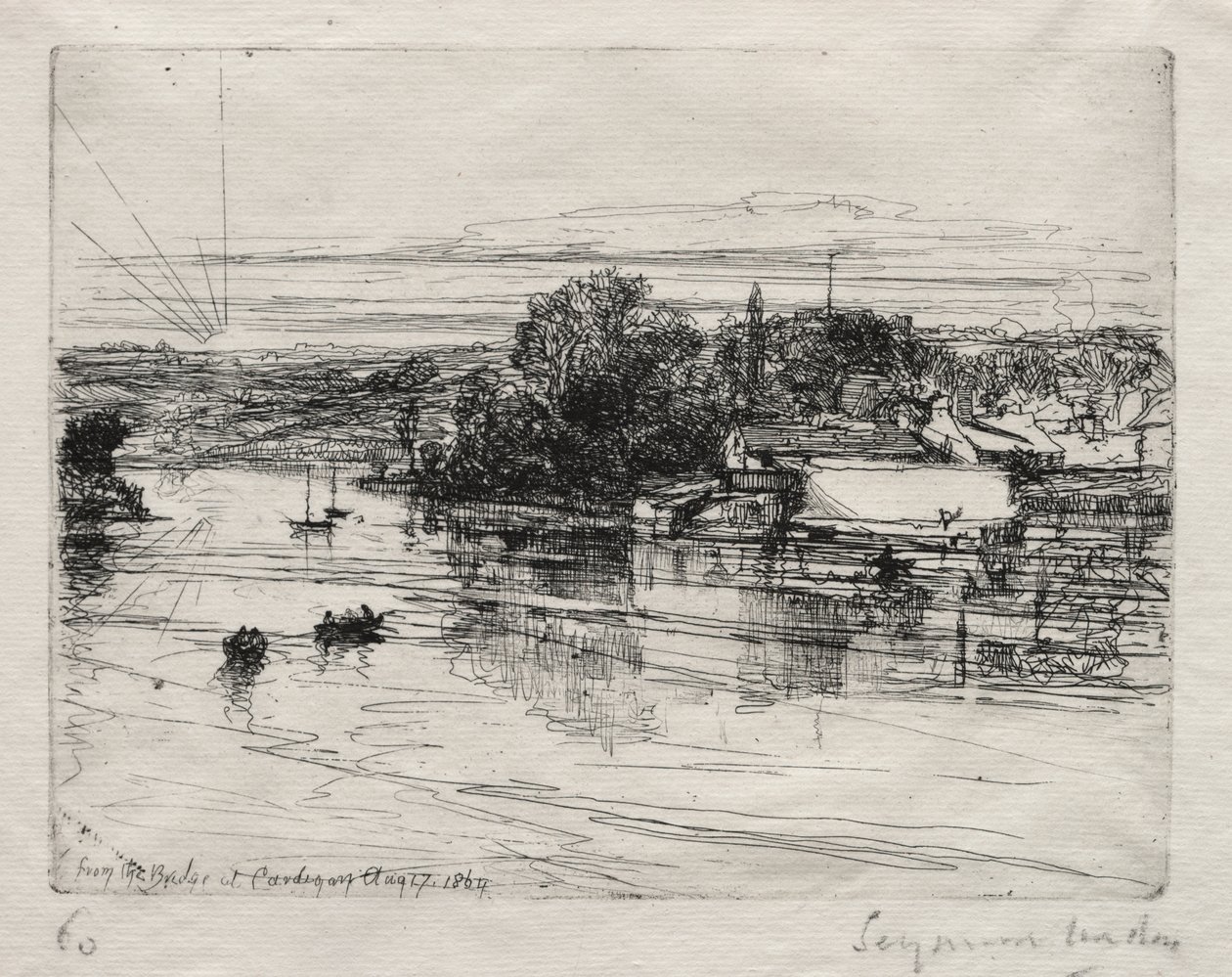 Cardigan-Brücke von Francis Seymour Haden