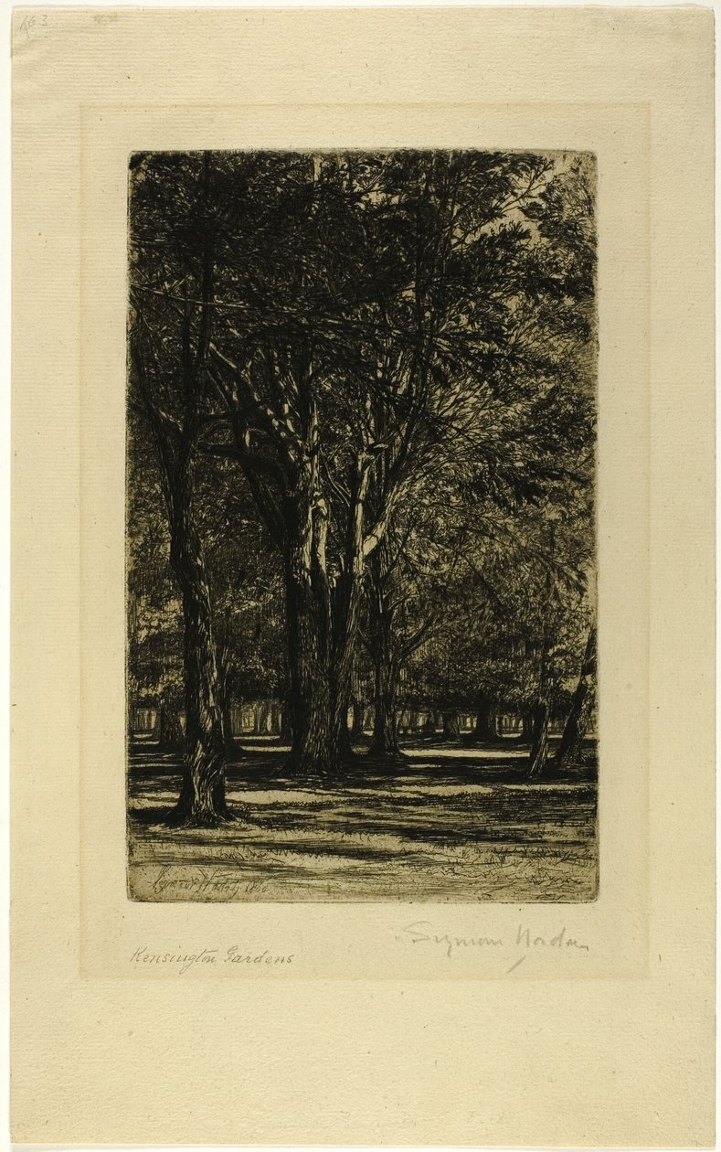 Kensington Gardens, Nr. II (große Platte) von Francis Seymour Haden