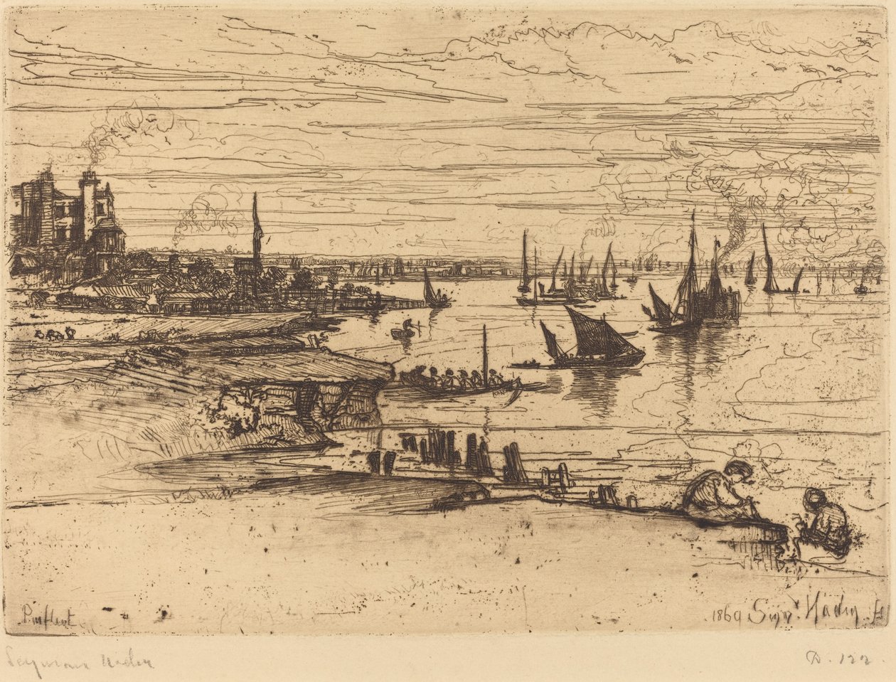 Gegenüber dem Gasthaus, Purfleet von Francis Seymour Haden