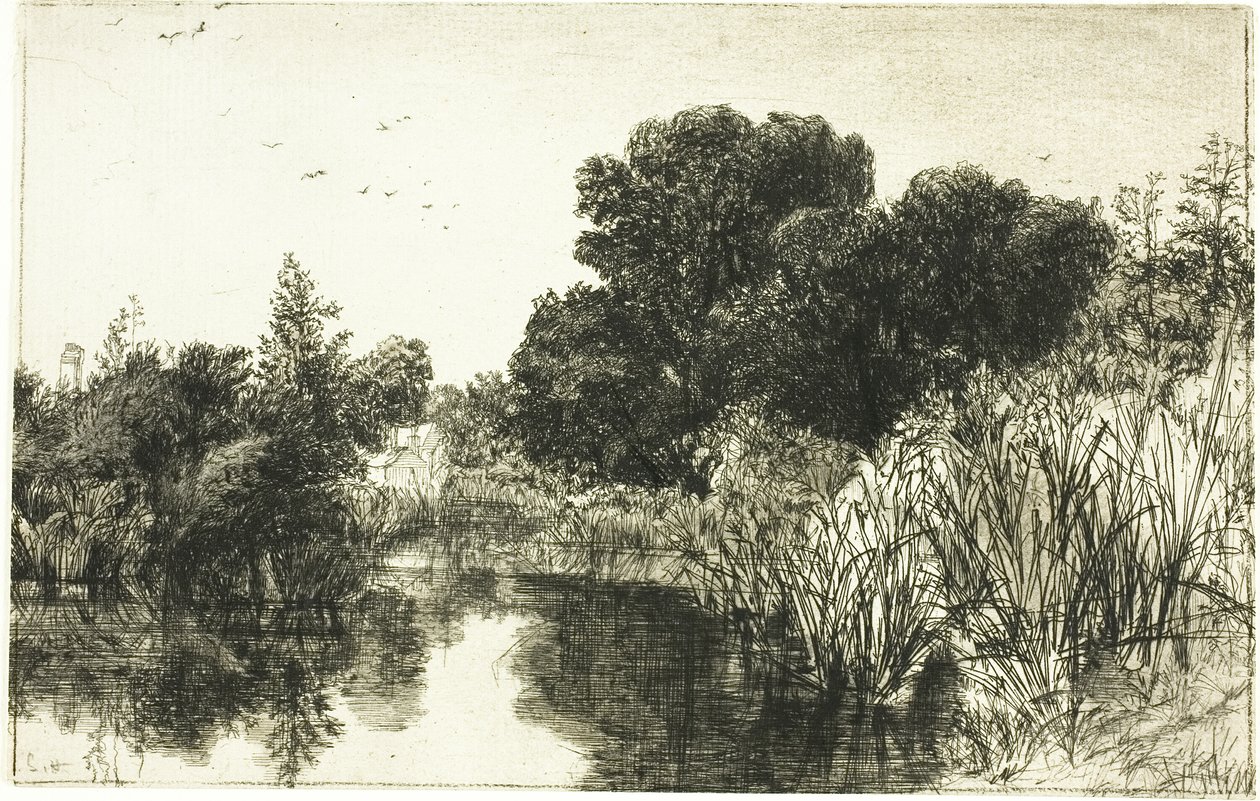 Shere Mill Pond, Nr. II (große Platte) von Francis Seymour Haden