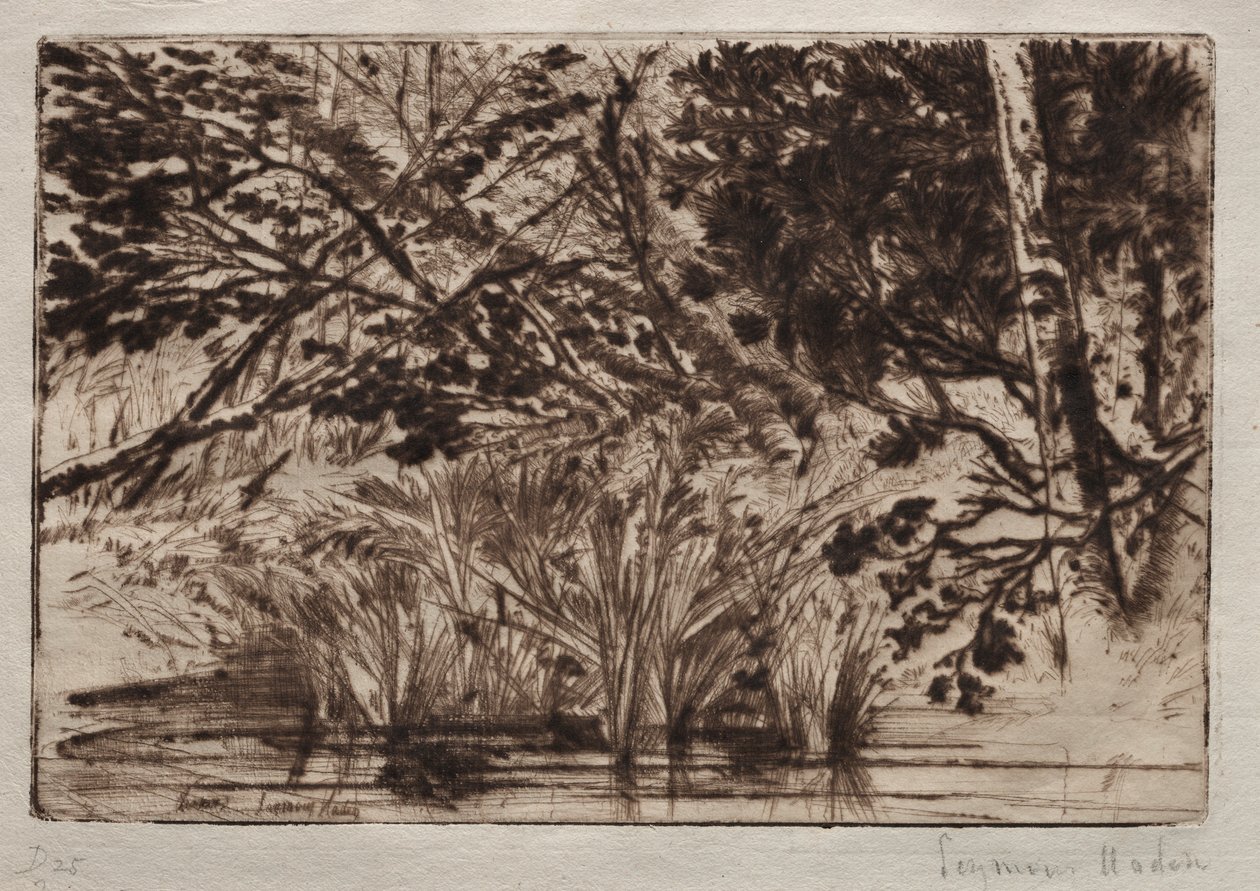 Der Mund eines Baches (Zweite Platte) von Francis Seymour Haden