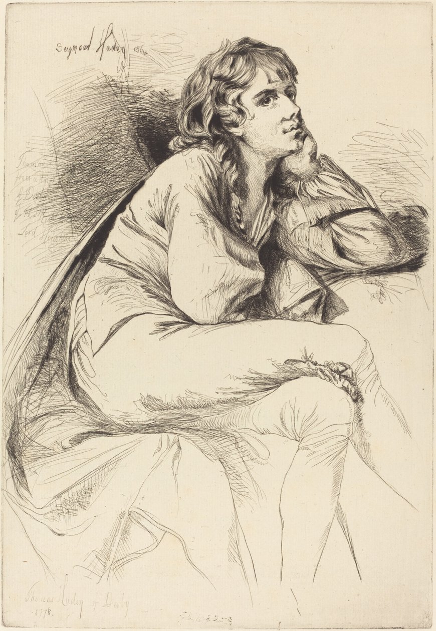 Thomas Haden aus Derby von Francis Seymour Haden after Joseph Wright