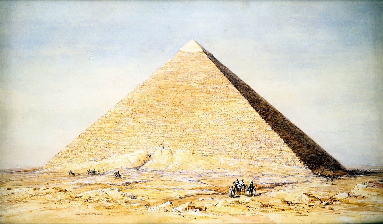 Große Pyramide von Cheops in Gizeh, Ägypten, 4. Dynastie, Altes Reich, 26. Jahrhundert v. Chr. 1831 von Francis Vyvyan Jago Arundale