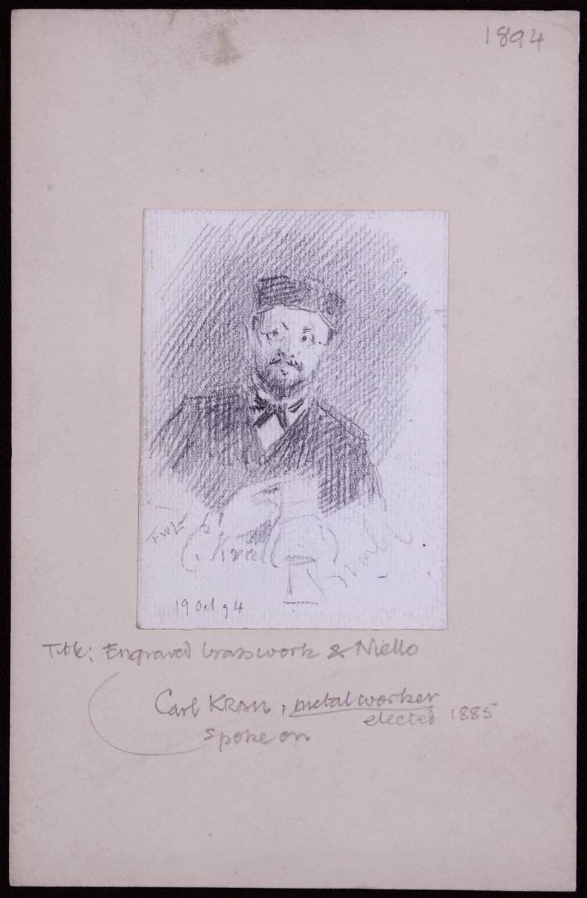 Porträt von Karl Krall von Francis Wilfred Lawson