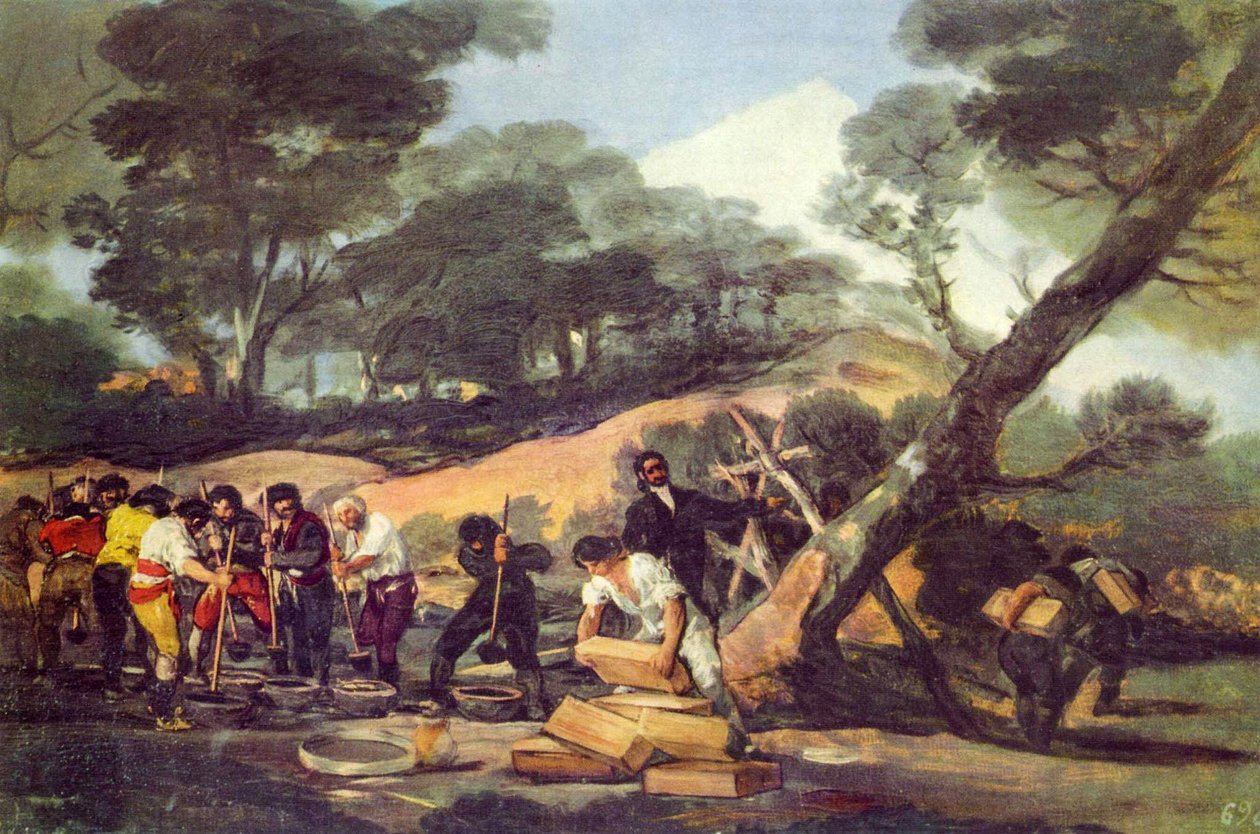 Pulverherstellung in der Sierra de Tardienta von Francisco de Goya