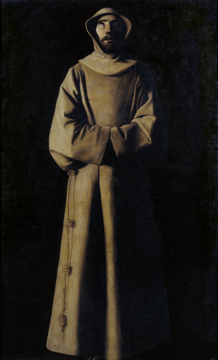 Heiliger Franz von Assisi nach der Vision von Papst Nikolaus V. von Francisco de Zurbaran