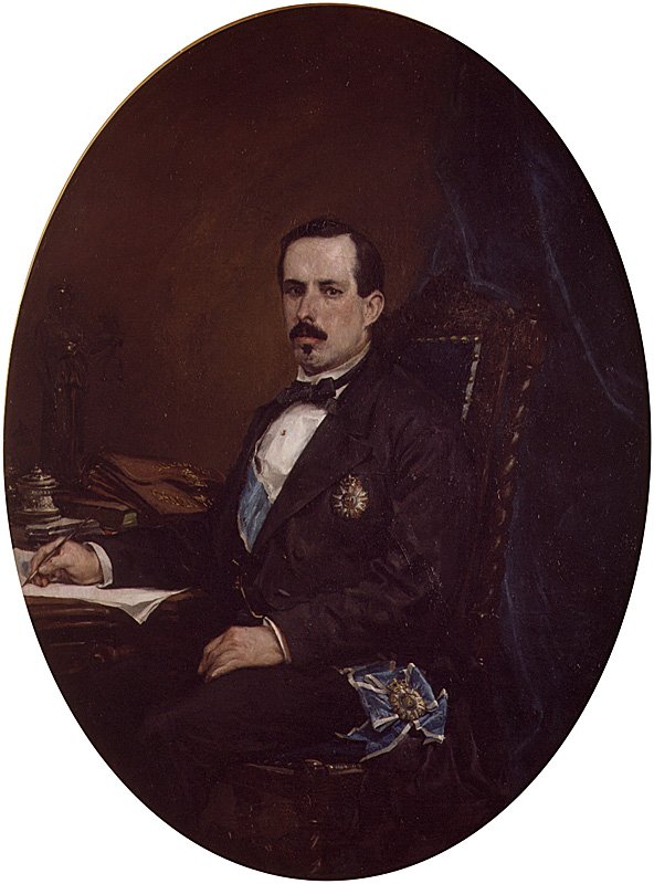 Porträt des Ministers für öffentliche Arbeiten Manuel Ruiz Zorrilla von Francisco Domingo Marqués