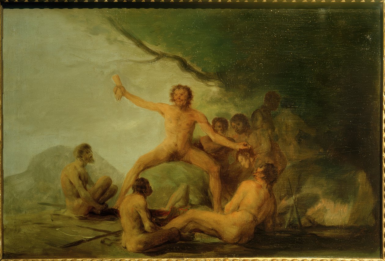 Kannibalen, menschliche Überreste zeigend von Francisco de Goya