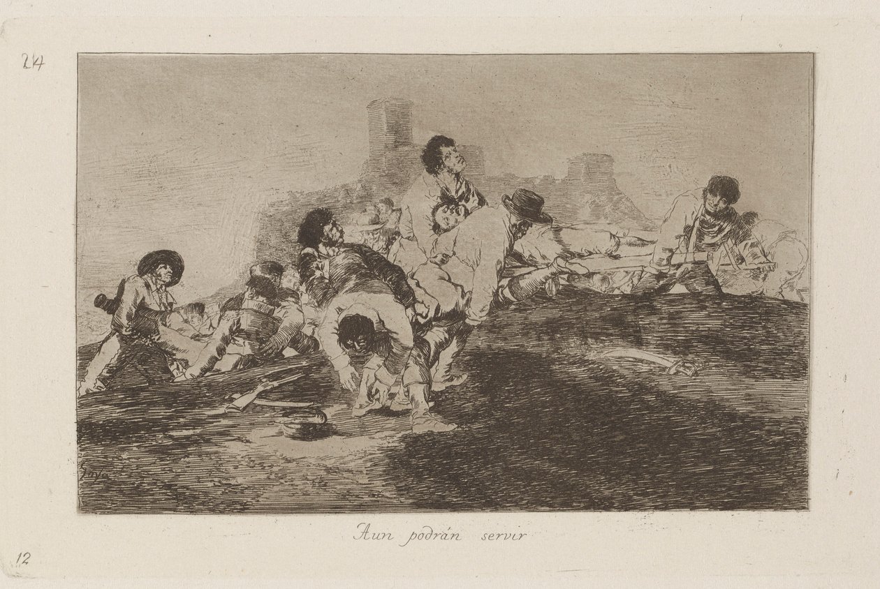 Sie können noch nützlich sein, Platte 24 aus Los desastres de la guerra von Francisco de Goya