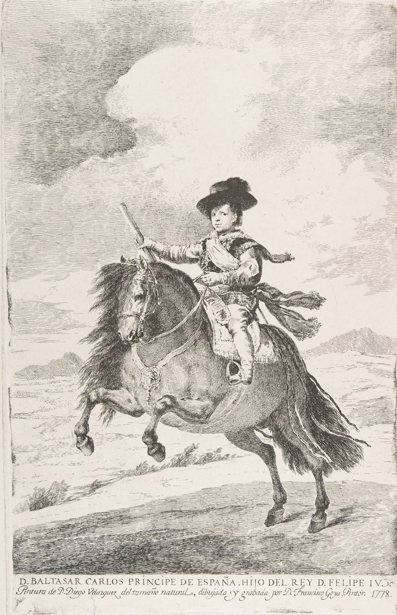 Baltasar Carlos, Prinz von Spanien und Sohn von Philipp IV D. Baltasar Carlos Principe de Espa..., 1778 von Francisco de Goya