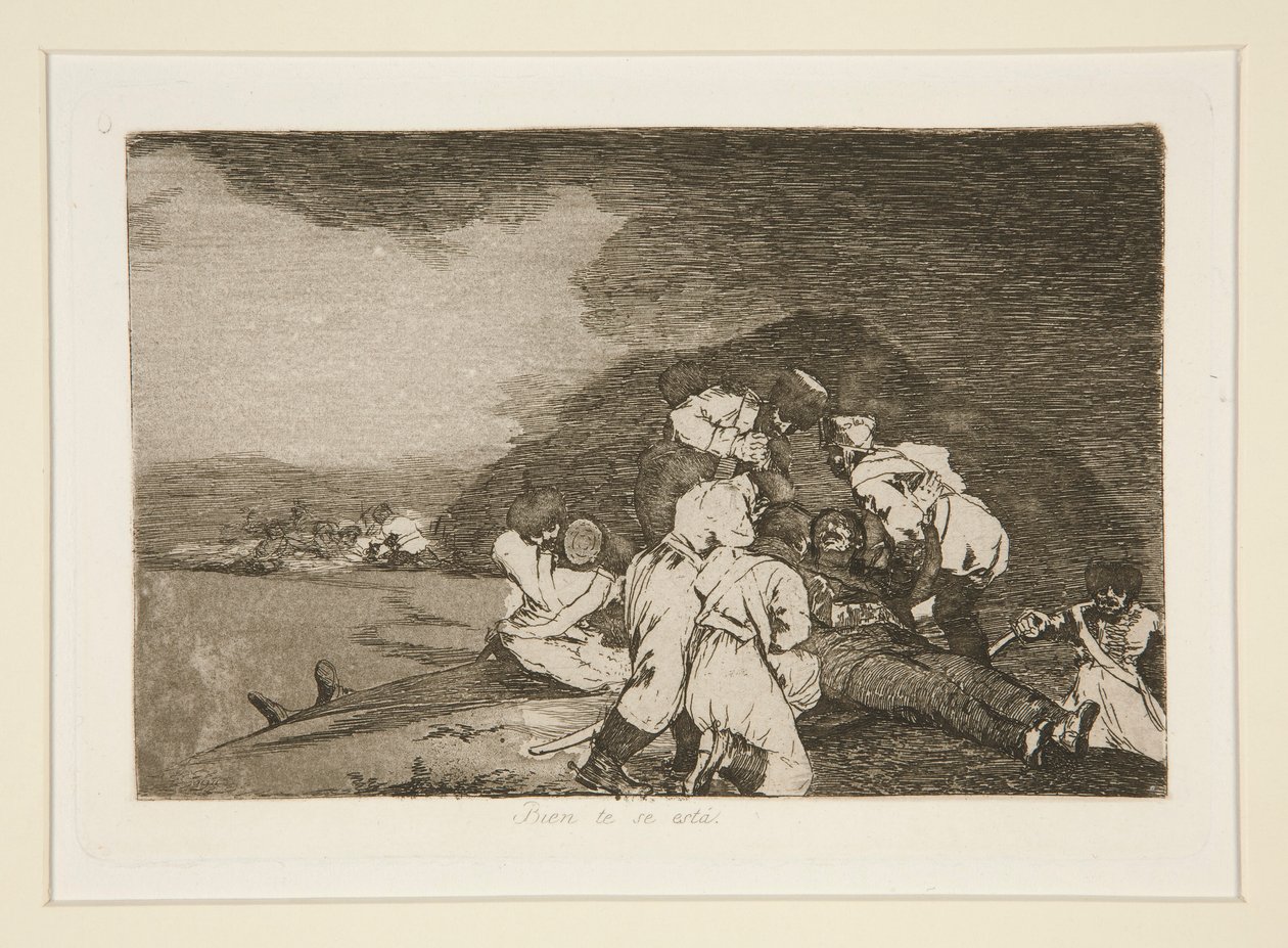 Es geschieht dir recht, pl. 6 aus Los desastres de la guerra (Die Schrecken des Krieges) von Francisco de Goya