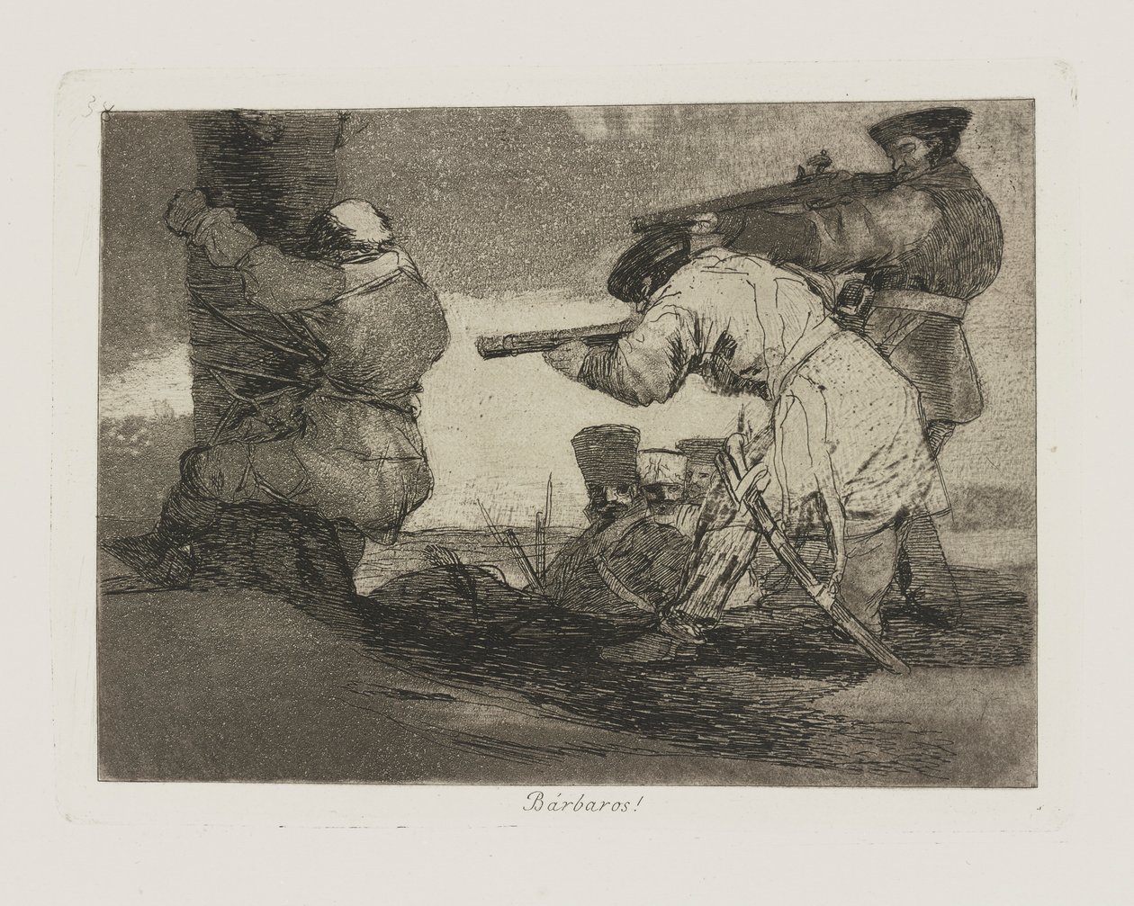 Barbaren!, pl. 38 aus der Serie Die Schrecken des Krieges von Francisco de Goya